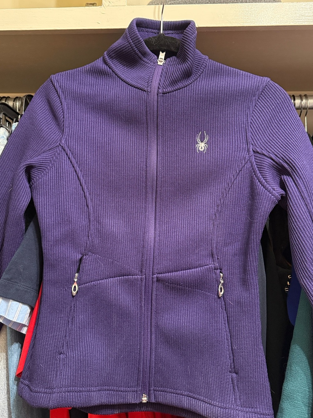 Spyder Women's Purple Full-Zip Knit Jacket